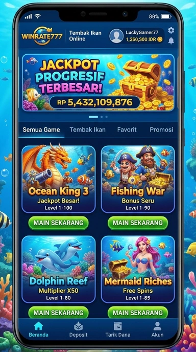 Cuplikan layar menu unduhan winrate777 untuk perangkat Android